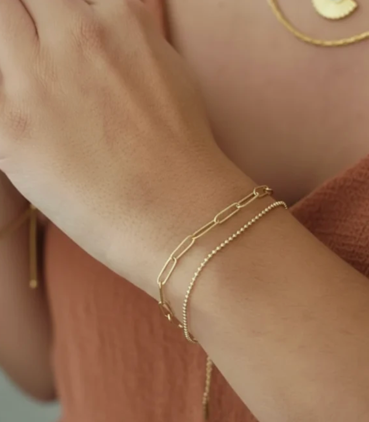May Double Layer Bracelet on pure white background