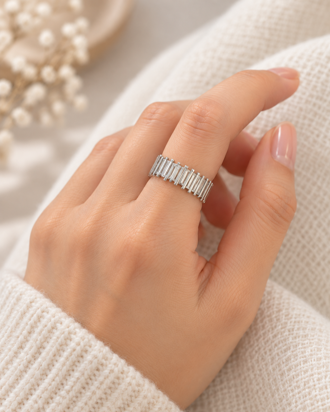 Silver Cascade Ring