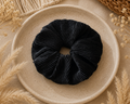 Large Velvet Scrunchie Black