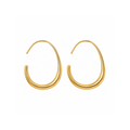 Gold Sculpted Hoop Earrings
