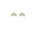 Gold Crystal Leaf Stud