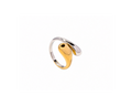 Two-Tone Geometric Open Ring