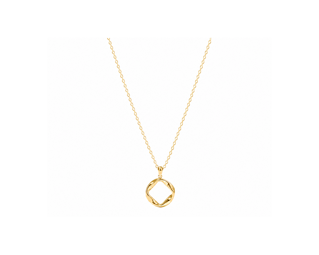 Gold Möbius Pendant Necklace