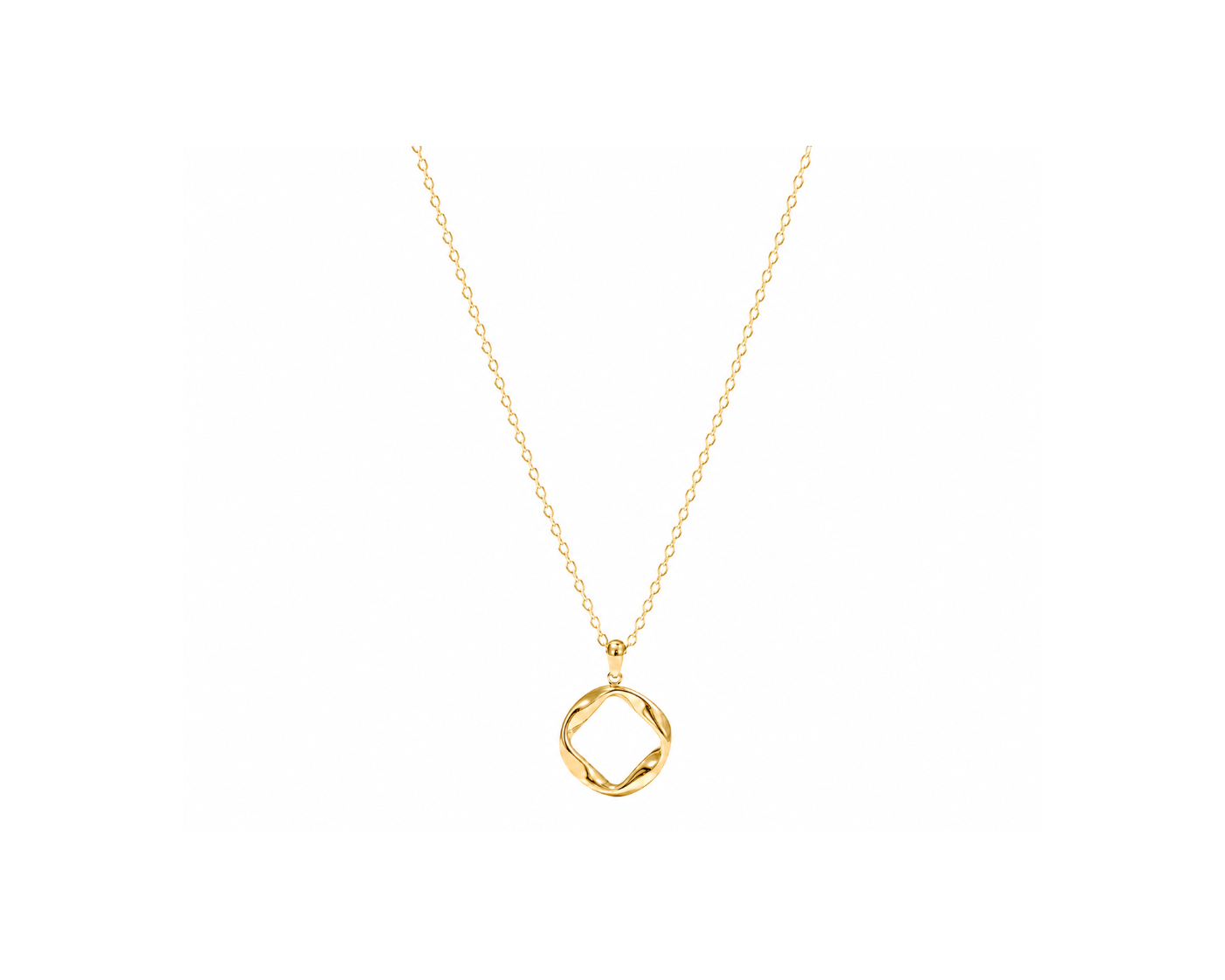 Gold Möbius Pendant Necklace