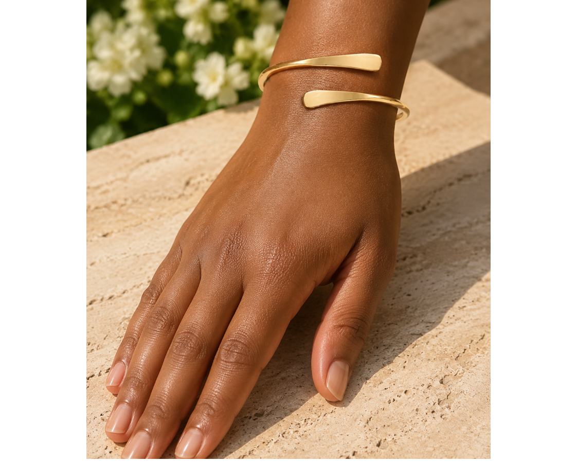 Gold Wrap Cuff Bangle