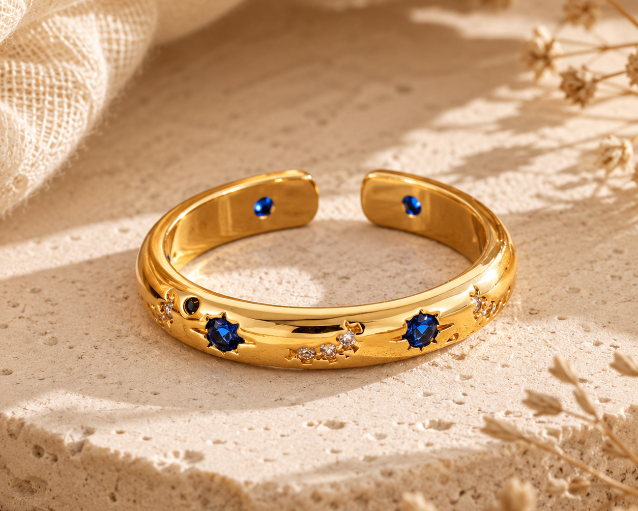 Celestial Sapphire Open Ring