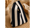 Coastal Knit Tote Bag – Black