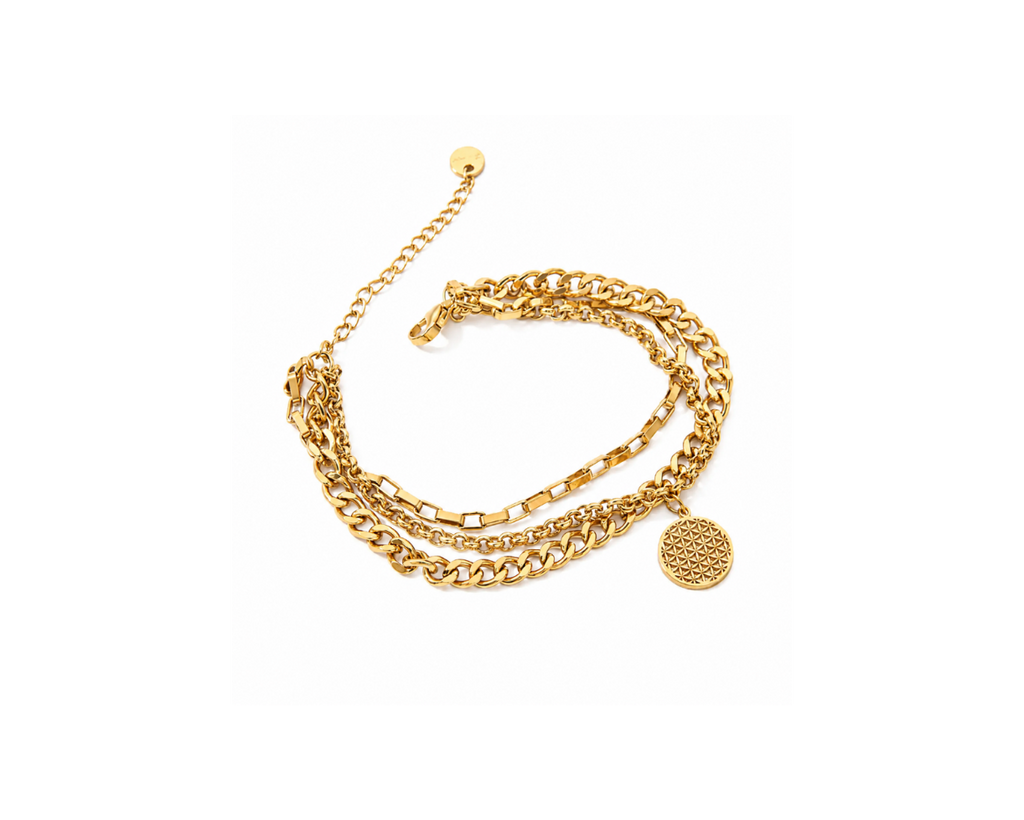 Gold Medallion Coin Bracelet