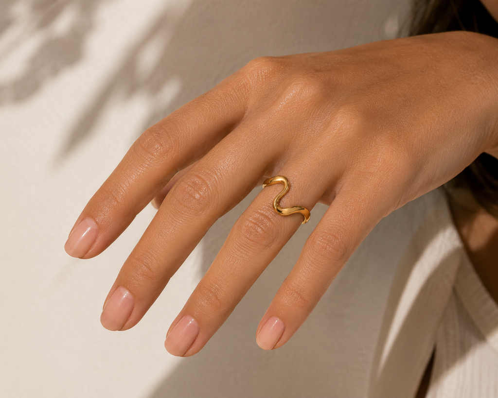 Gold Irregular Open Ring