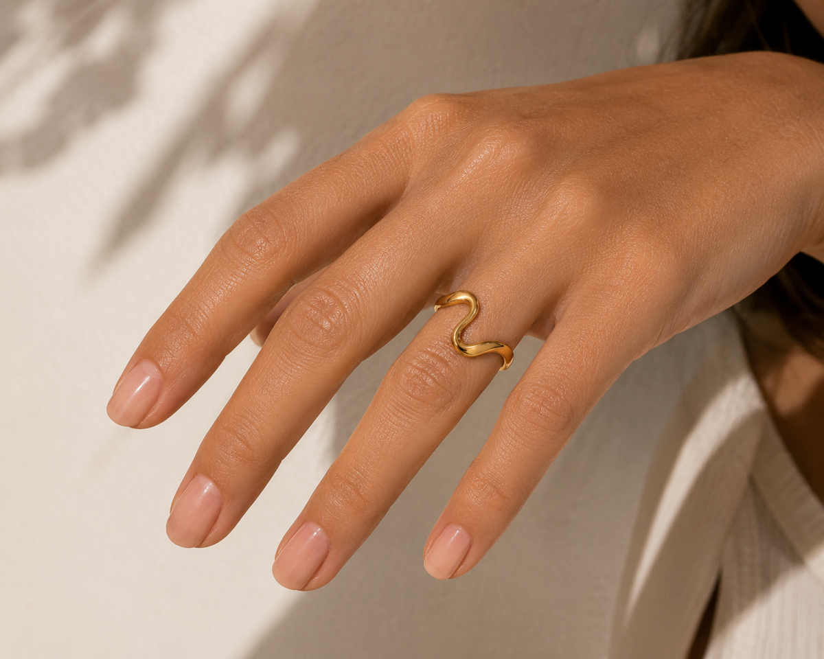 Gold Irregular Open Ring