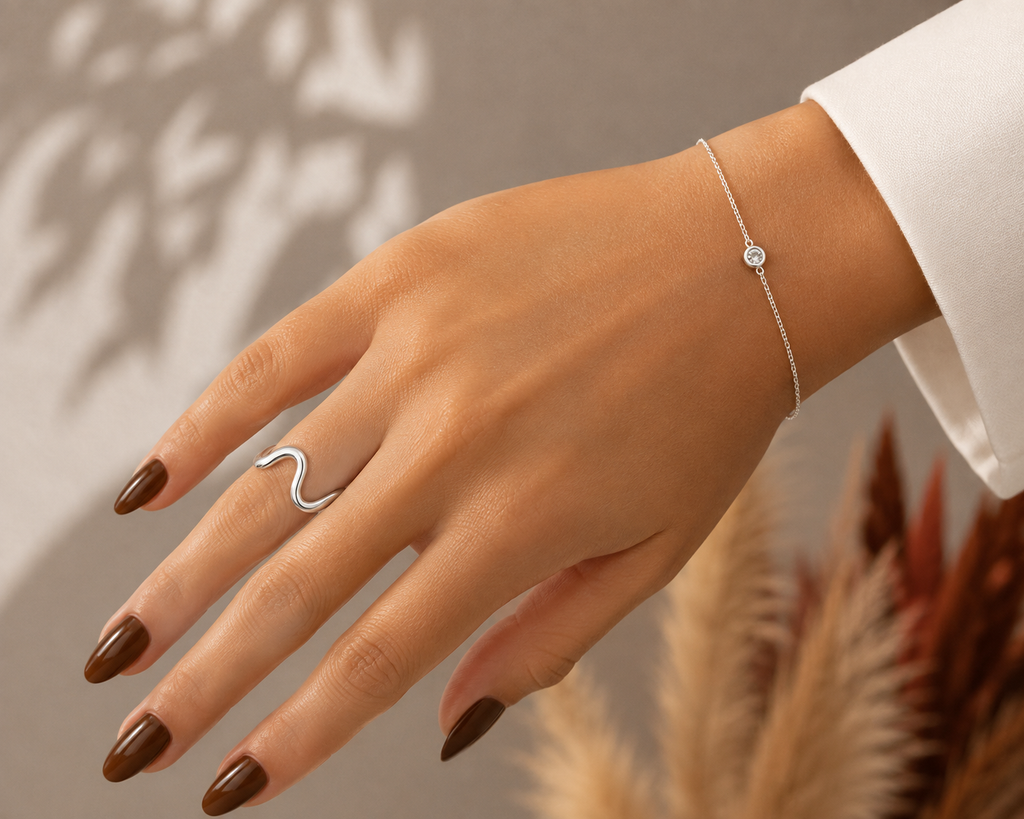 Silver Irregular Open Ring