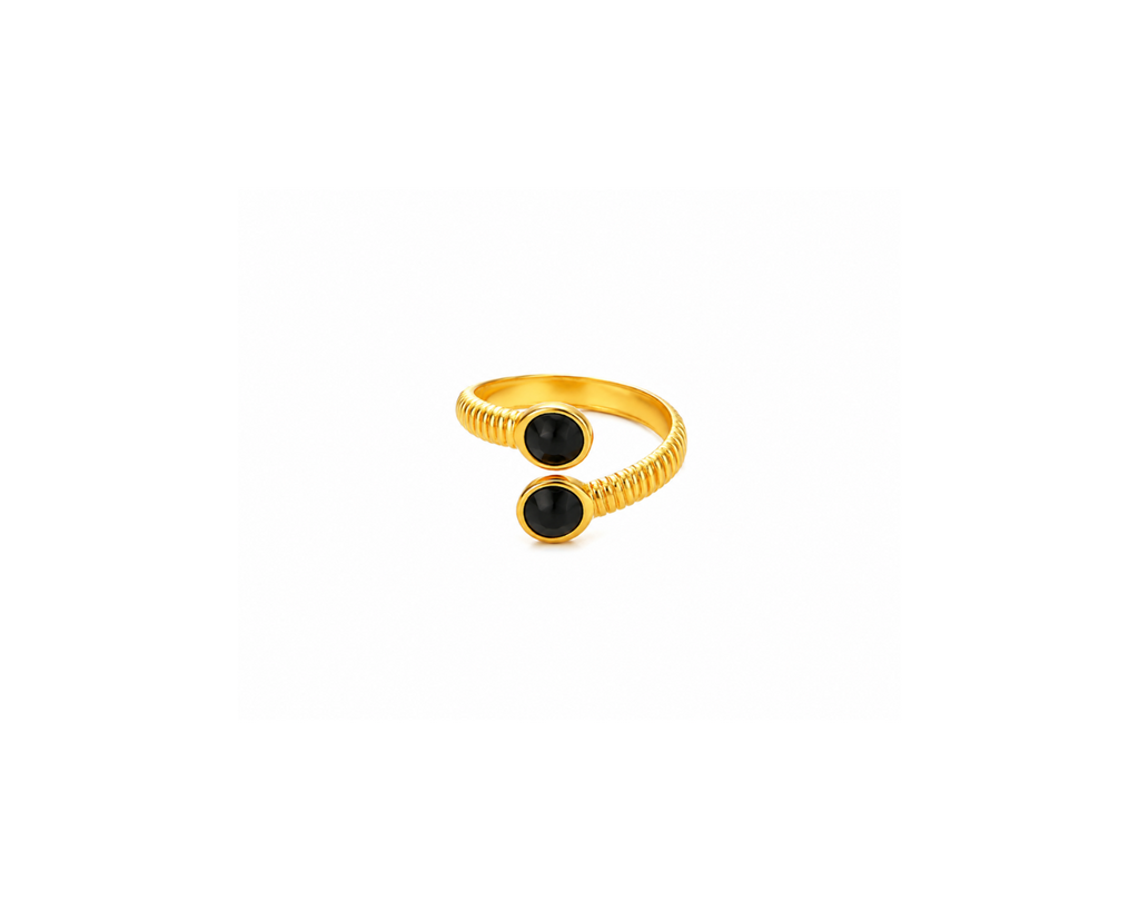 Black Oval Duo Ring