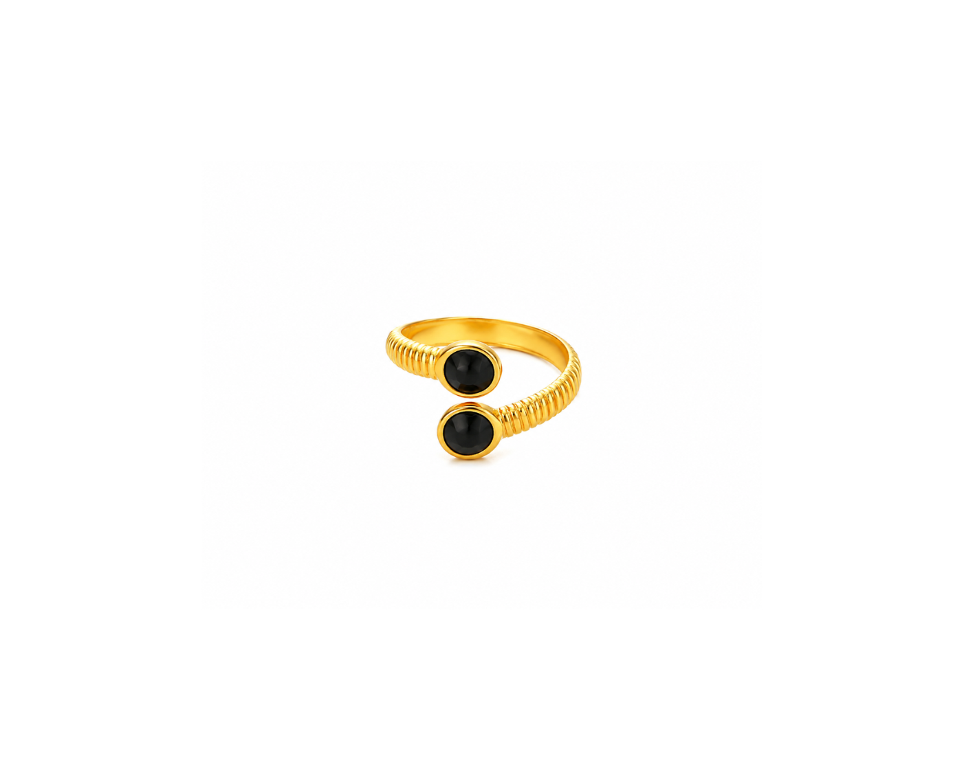 Black Oval Duo Ring