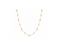 Gold Flower Bead Choker Necklace — 18K Gold Plated, product shot