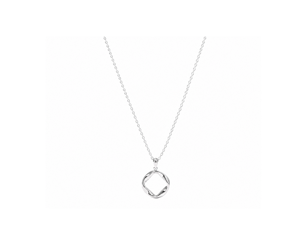 Silver Möbius Pendant Necklace