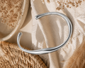 Luna Flow Silver Cuff Bangle