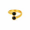 Black Oval Duo Ring