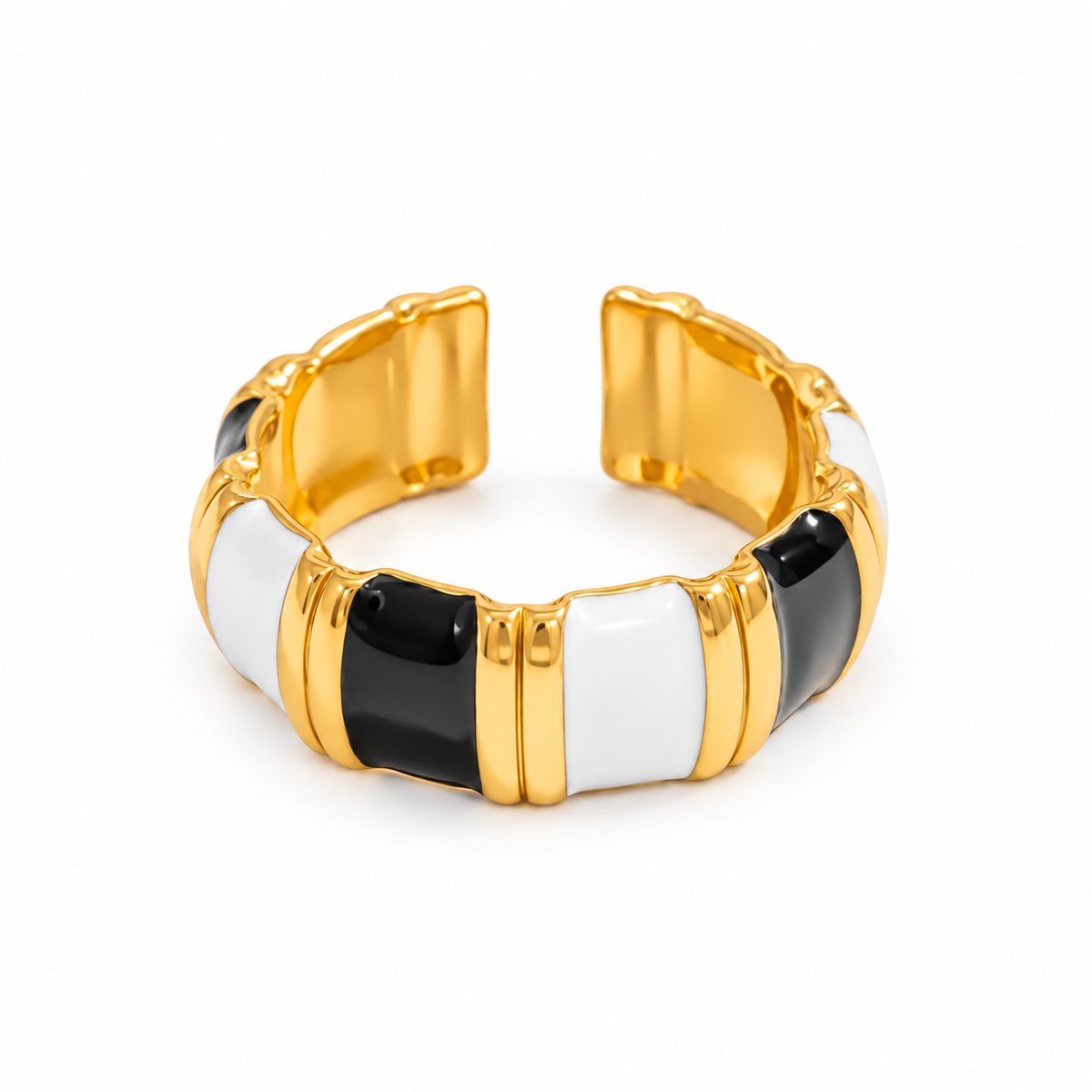 Capri Black Block Ring