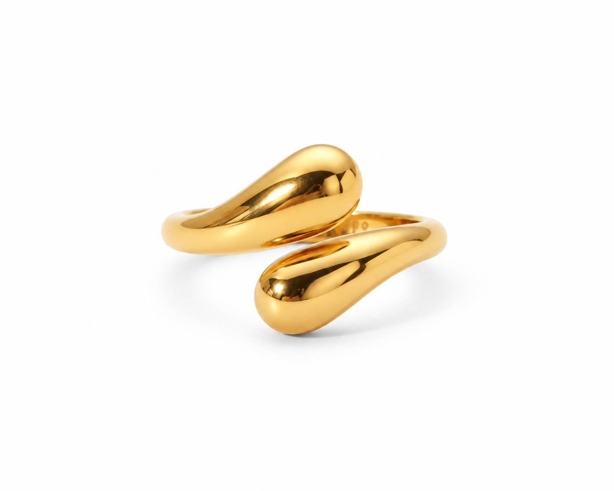 Gold Geometric Open Ring