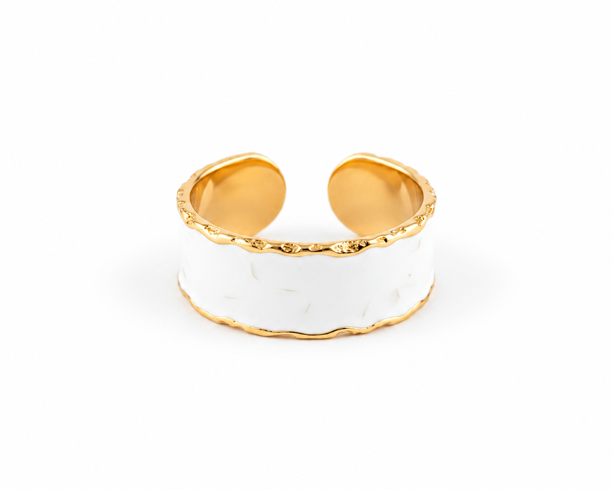 Nova White Open Ring