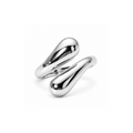 Silver Geometric Open Ring