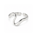Silver Irregular Open Ring
