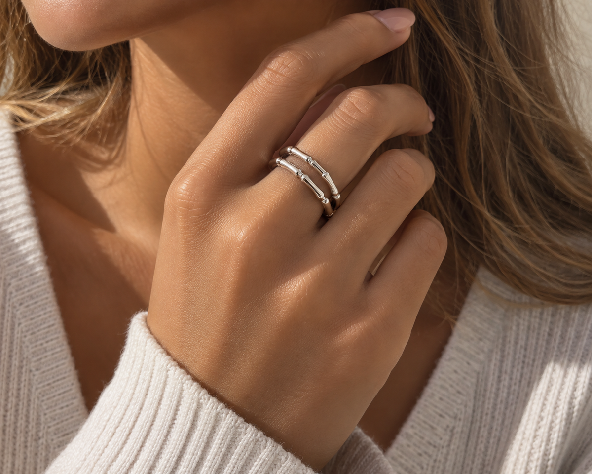 Bamboo Silver Ring
