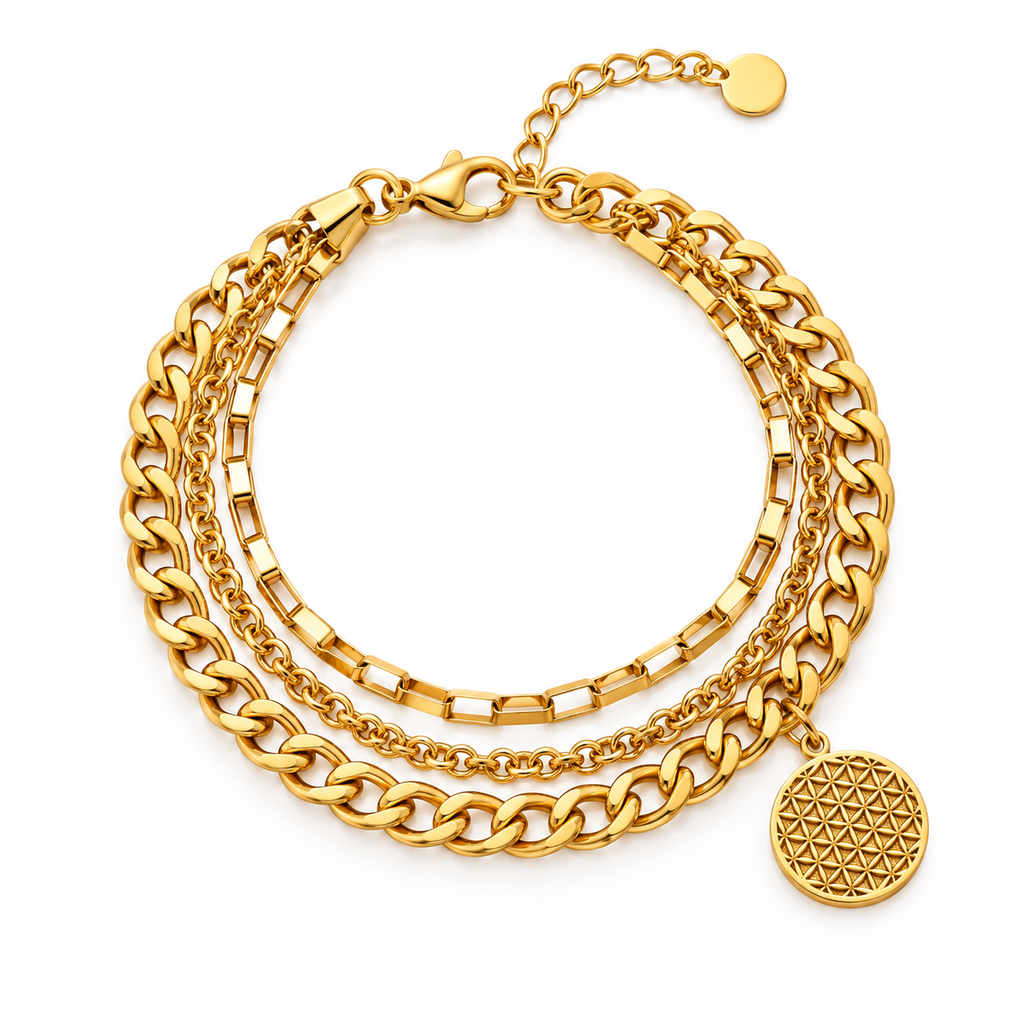 Gold Medallion Coin Bracelet