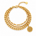 Gold Medallion Coin Bracelet