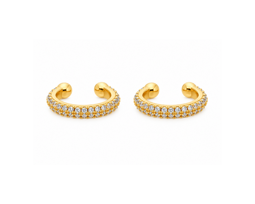Gold Crystal Ear Cuffs