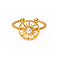 Gold White Sun Ring