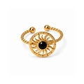 Gold Black Sun Ring