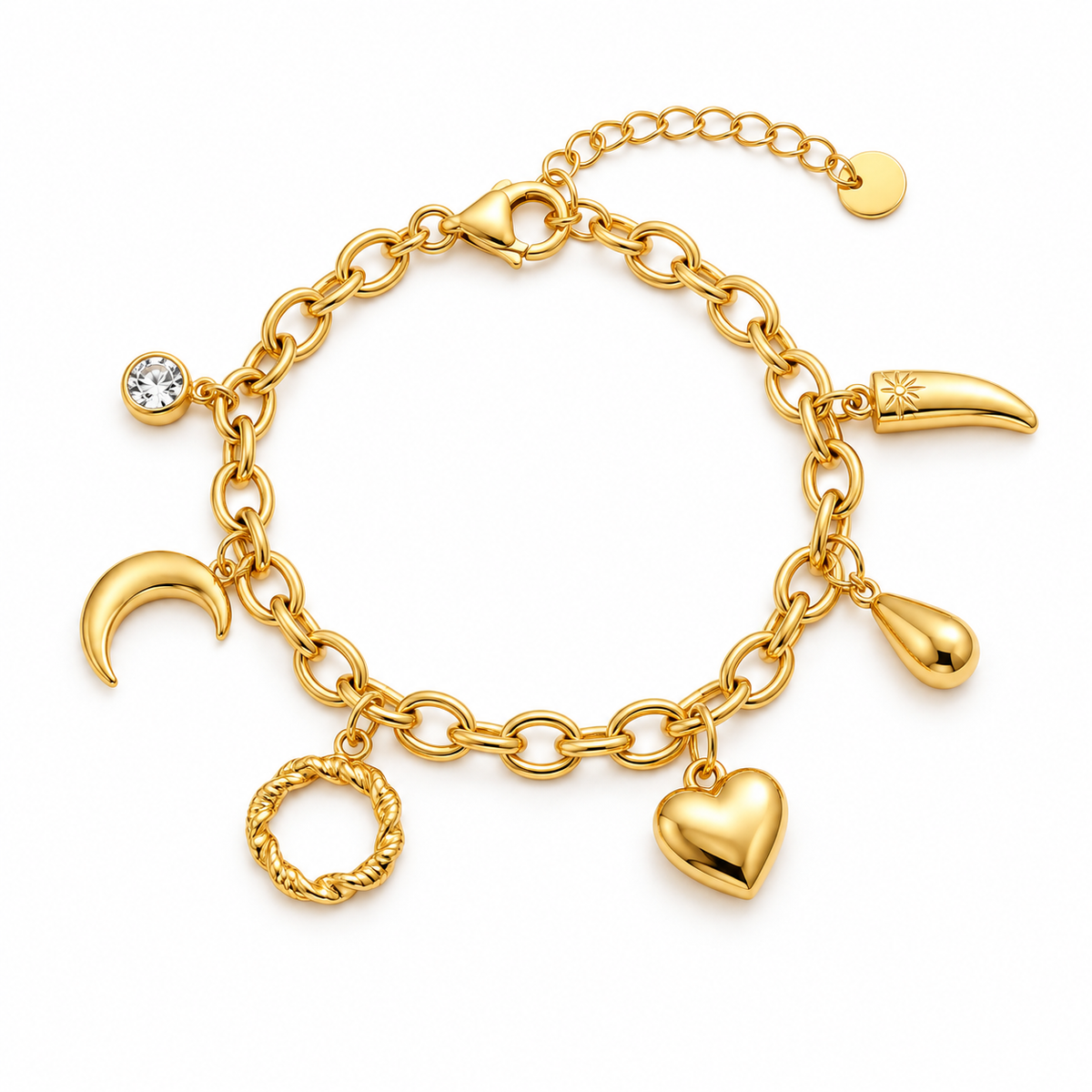 Gold Charm Bracelet