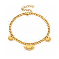 Gold Sun Charm Bracelet