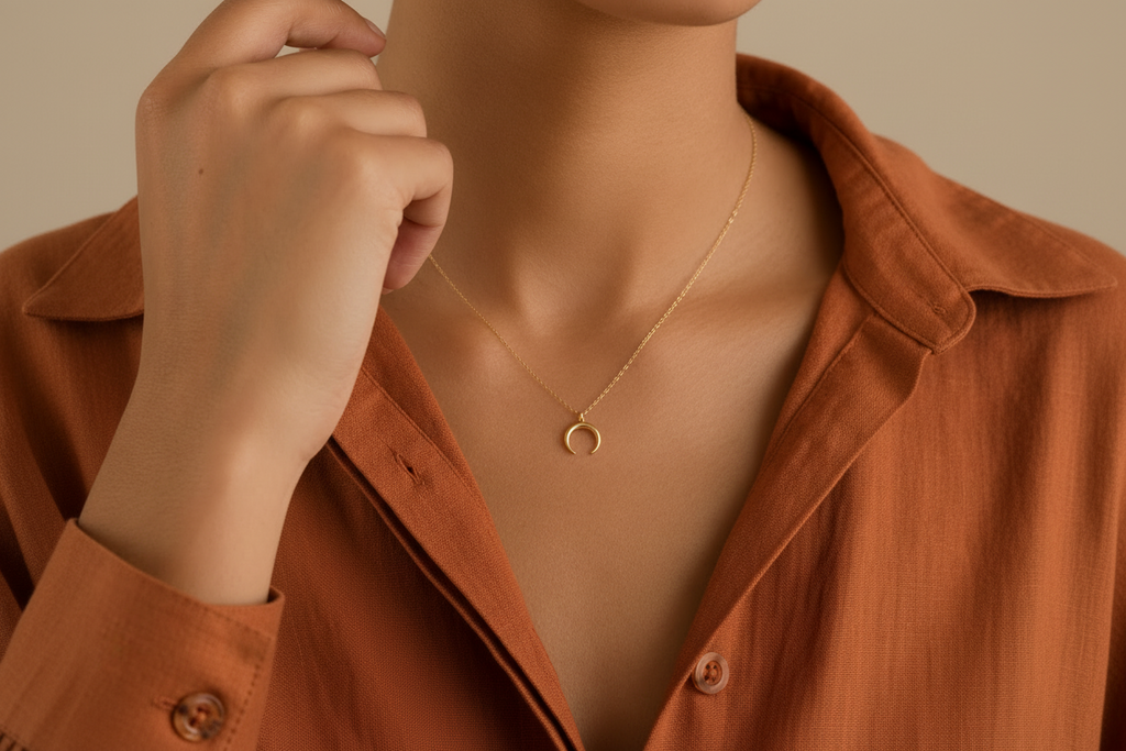 Luna Arc Crescent Necklace