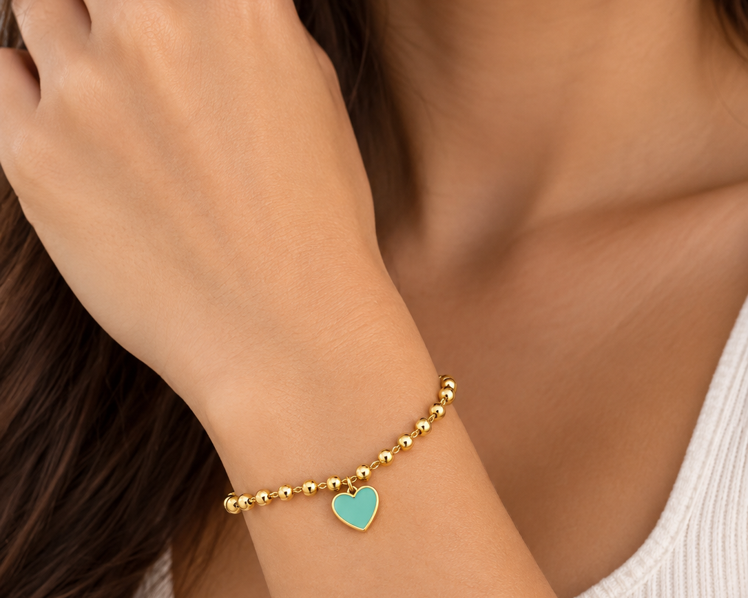 Heart Bead Bracelet