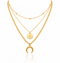 Gold Moon Coin Necklace