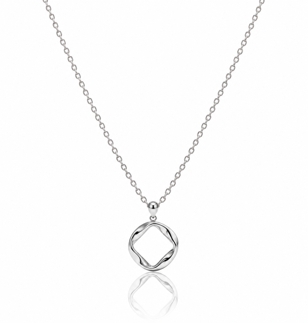 Silver Möbius Pendant Necklace