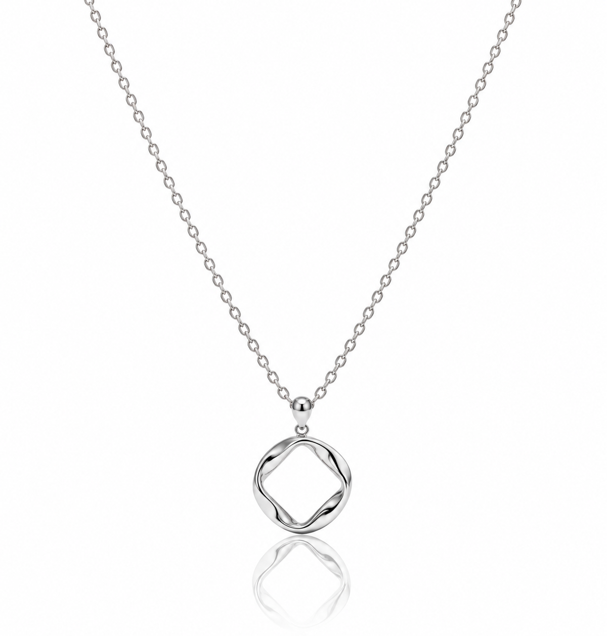 Silver Möbius Pendant Necklace