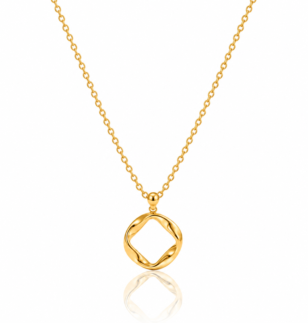 Gold Möbius Pendant Necklace