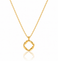 Gold Möbius Pendant Necklace