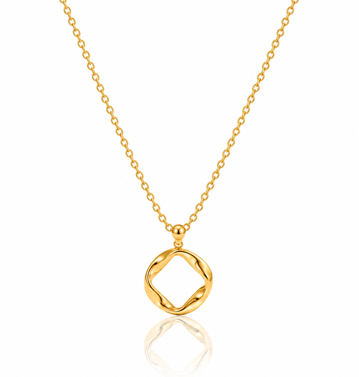 Gold Möbius Pendant Necklace