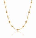 Gold Flower Bead Necklace