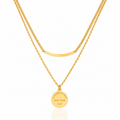 Layered Geo Bar Necklace