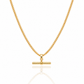 Gold T-Bar Necklace