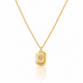 Gold Star Locket Necklace
