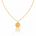 Vintage Bloom Coin Necklace