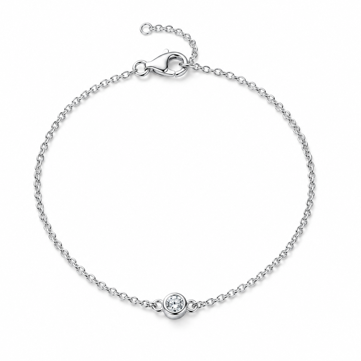 Silver Solitaire Bracelet
