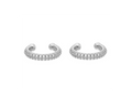 Silver Crystal Ear Cuffs