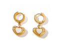 Gold Open Heart Drop Earrings
